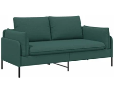 Dvitaškė sofa Tamsiai žalia 188 x 81 x 89 cm Audinys