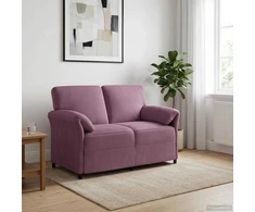 Dvitaškė sofa Violetinė 138 x 83 x 95 cm Aksomas