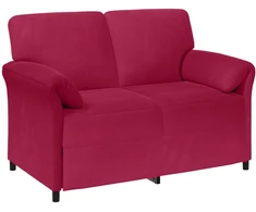 Dvitaškė sofa Vyno raudona 138 x 83 x 95 cm Aksomas