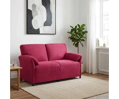 Dvitaškė sofa Vyno raudona 158 x 83 x 95 cm Aksomas