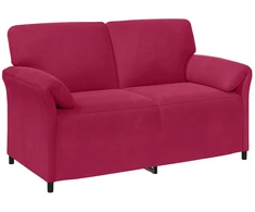 Dvitaškė sofa Vyno raudona 158 x 83 x 95 cm Aksomas