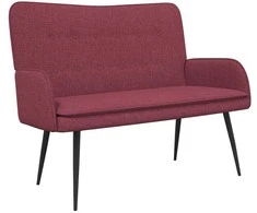 Dvitaškė sofa Vyno raudonumo 115 x 61 x 87 cm Audinys