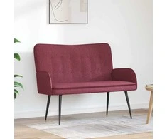 Dvitaškė sofa Vyno raudonumo 115 x 61 x 87 cm Audinys