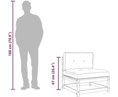 Dvivietė sodo sofa su pagalvėlėmis, douglas eglės masyvas