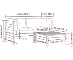 Dvivietė sodo sofa su pagalvėlėmis ir pakoja