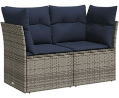 | Sodo sofa | su pagalve Pilka 124 x 62 x 69 cm Poli ratanas