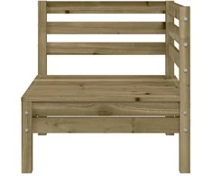 Dvivietė sodo sofa su pakoja, impregnuota pušies mediena