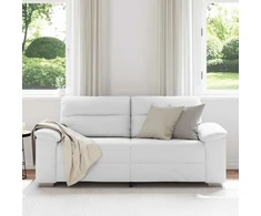 Dvivietė sofa, balta, 180x81x84 cm, dirbtinė oda