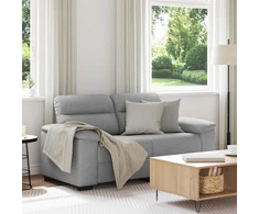 Dvivietė sofa, debesų pilka, 160x81x84 cm, audinys