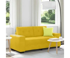 Dvivietė sofa, geltona, 180x77x82 cm, aksomas