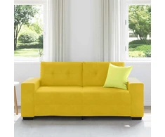 Dvivietė sofa, geltona, 180x77x82 cm, aksomas