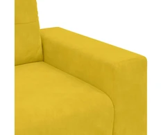 Dvivietė sofa, geltona, 180x77x82 cm, aksomas