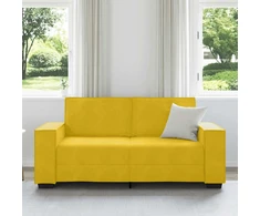 Dvivietė sofa, geltona, 180x78x84 cm, aksomas