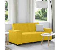 Dvivietė sofa, geltona, 180x78x84 cm, aksomas