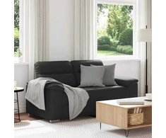 Dvivietė sofa, juoda, 160x81x84 cm, dirbtinė oda