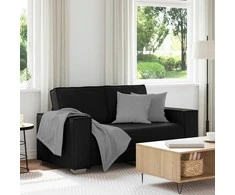 Dvivietė sofa Juodas 160 cm Dirbtinė oda