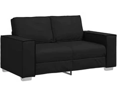 Dvivietė sofa Juodas 160 cm Dirbtinė oda