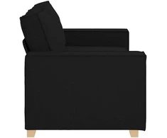 Dvivietė sofa, juoda, 180x78x84 cm, audinys
