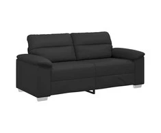 Dvivietė sofa, juoda, 180x81x84 cm, dirbtinė oda