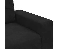 Dvivietė sofa, juoda, 160x77x82 cm, aksominė
