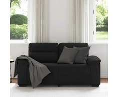 Dvivietė sofa, juoda, 160x81x84 cm, audinys