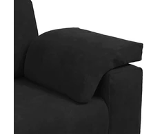 Dvivietė sofa, juoda, 180x77x82 cm, aksominė