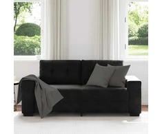 Dvivietė sofa, juoda, 180x77x82 cm, aksominė