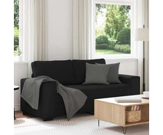 Dvivietė sofa, juoda, 180x77x82 cm, audinys