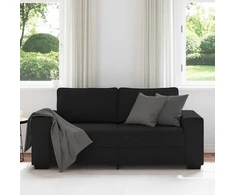 Dvivietė sofa, juoda, 180x77x82 cm, audinys