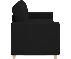 Dvivietė sofa, juoda, 180x77x82 cm, audinys