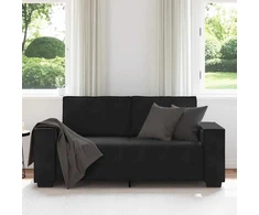 Dvivietė sofa, juoda, 180x78x84 cm, aksominė