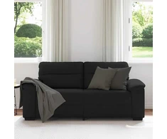 Dvivietė sofa, juoda, 180x81x84 cm, audinys