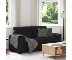 Dvivietė sofa, juoda, 180x81x84 cm, audinys