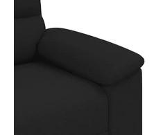 Dvivietė sofa, juoda, 180x81x84 cm, audinys