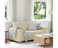 Dvivietė sofa Kreminė 160 cm Dirbtinė oda