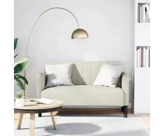 Dvivietė sofa, kreminės spalvos, 109 cm, aksominė