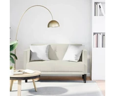 Dvivietė sofa, kreminės spalvos, 111 cm, aksominė