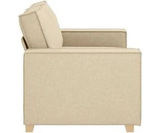 Dvivietė sofa, kreminės spalvos, 160x78x84 cm, audinys