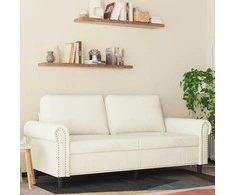 Dvivietė sofa, kreminės spalvos, 140cm, aksomas