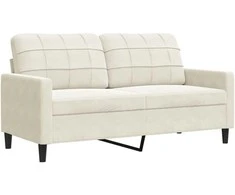 Dvivietė sofa, kreminės spalvos, 140cm, aksomas