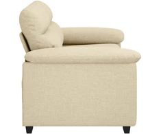 Dvivietė sofa, kreminės spalvos, 160x81x84 cm, audinys