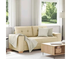 Dvivietė sofa, kreminės spalvos, 180x77x82 cm, audinys