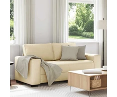 Dvivietė sofa, kreminės spalvos, 180x77x82 cm, audinys