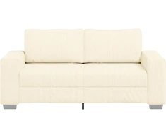 Dvivietė sofa, kreminės spalvos, 180x77x82 cm, velvetas, audinys