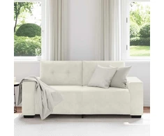 Dvivietė sofa, kreminės spalvos, 180x77x82 cm, aksominė