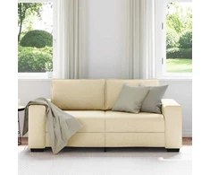 Dvivietė sofa, kreminės spalvos, 180x77x82 cm, audinys