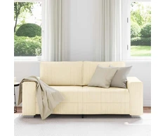 Dvivietė sofa, kreminės spalvos, 180x77x82 cm, velvetas, audinys
