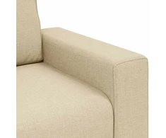 Dvivietė sofa, kreminės spalvos, 180x77x82 cm, audinys