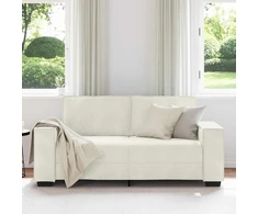 Dvivietė sofa, kreminės spalvos, 180x78x84 cm, aksominė