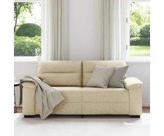 Dvivietė sofa, kreminės spalvos, 180x81x84 cm, audinys